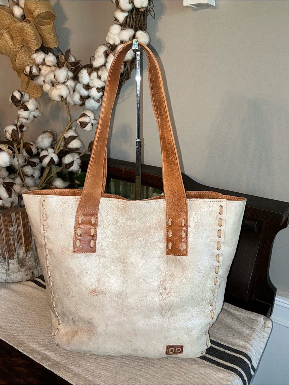 Bed Stu Leather Stevie Tote Shoulder Bag Nectar Lux Tan Rustic Retail $255